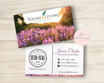 Young Living Essential Oils Business Card - Digital Design - template