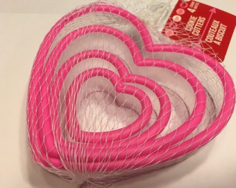 set of 4 different size heart cookie cutters, 40-115 mm (R4)