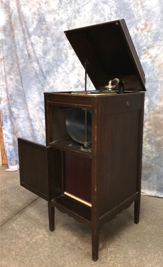 Edison No 18 Disc Phonograph Cabinet Vintage Record Player Like this item? - Edison No 18 Disc Phonograph Cabinet Vintage Record Player