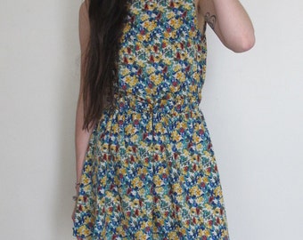 Vintage 80s Floral Short Dress