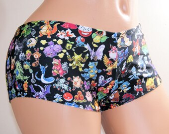 Pokemon Booty Shorts All Adult Sizes - MTCoffinz (Choose Standard Boy Shorts or Low Rise Front)