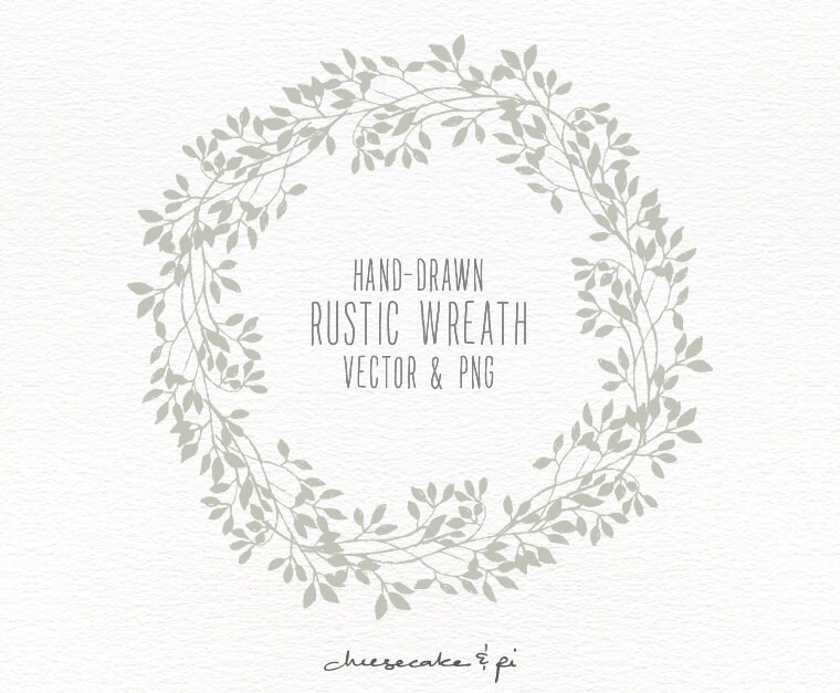 Floral Wreath Hand Drawn Clipart Wedding Floral Wreath Hand Drawn Clipart Wedding
