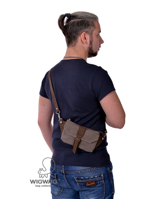 Small casual waist bag waist bag men's bag canvas