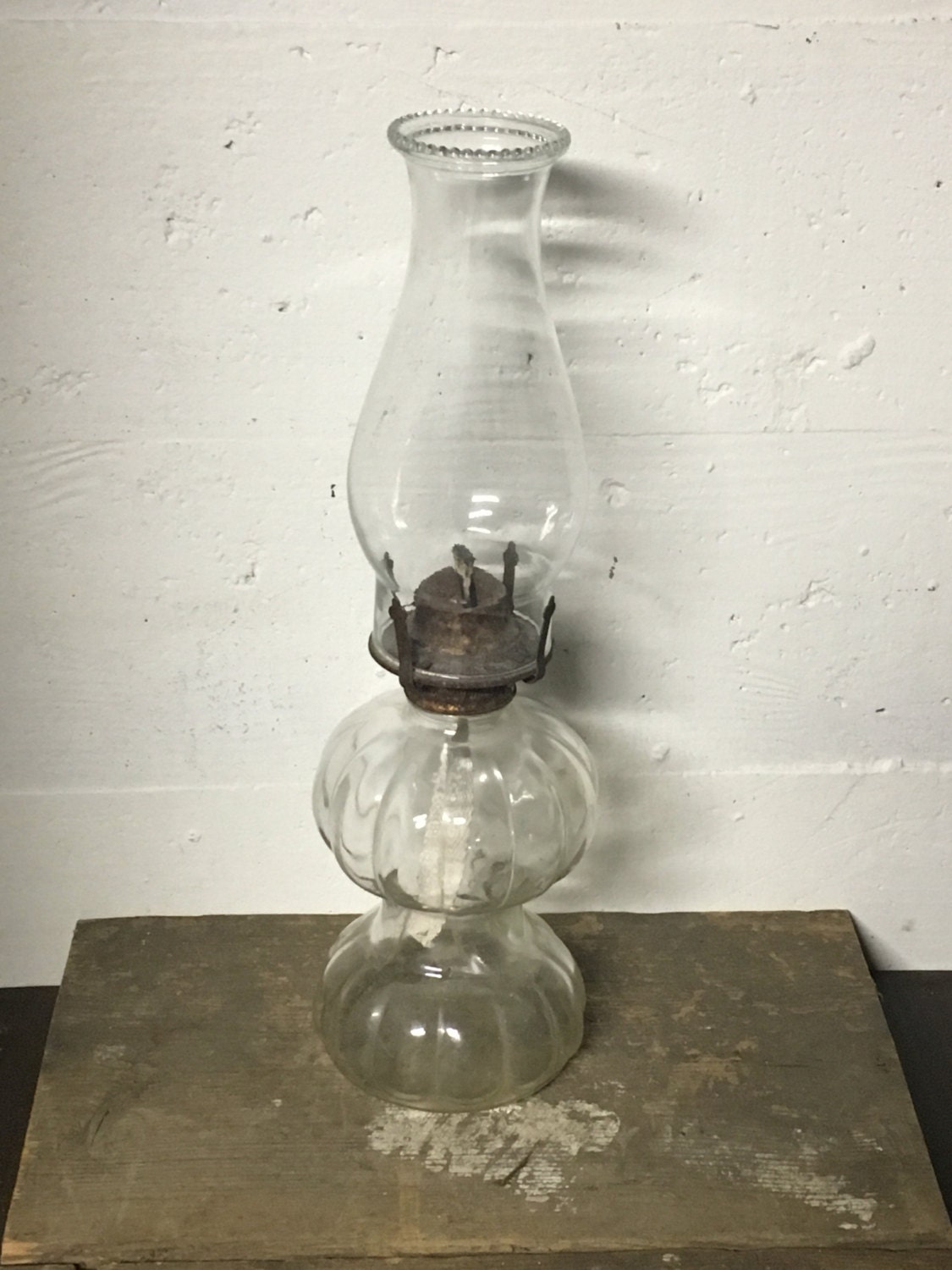Vintage Oil Lamp Clear Liquid Candle Candle Wick Lamp