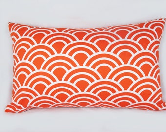 Scallop Orange - Decorative Pillow Cushion Covers - Accent Pillow - Throw Pillow