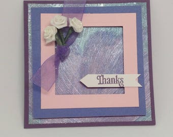 Roses Pearlescent Pay-It-Forward Thank You Card