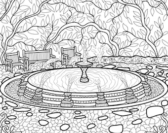Printable Coloring Page Zentangle Mackinac Island Coloring Book