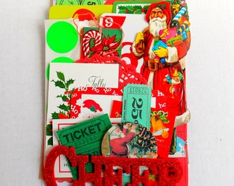 Christmas Ephemera Pack / 35+ Pieces / Daily Planner / December / Junk Journal / Gift Tags