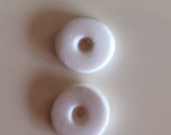 white sterling silver earrings