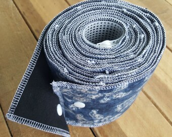 Blue floral family cloth, ecofriendly cloth, zero waste, cloth wipes, cloth toilet paper, reusable wipes, bathroom wipes, bath linens