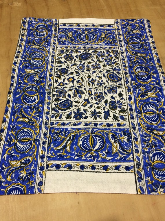 handmade rectangle placemat , place mat, dinner table top ,farm house decor, flowers tapestry, dinner party,kitchen decor