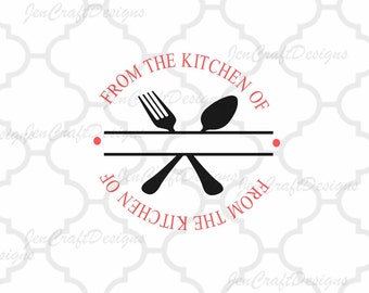 Split Kitchen Utensils Vector Digital Cut File Set in Svg, eps, dxf and PNG Format for Cricut and Silhouette