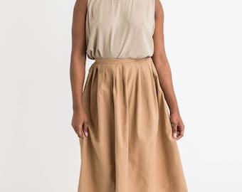 90s Pleated Full Skirt S