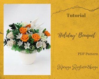 PDF pattern DIY beading project Seed bead pattern Table Centerpiece Lower stem Patterns & How To Floral Arrangements Beaded flowers