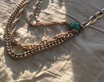 Brass Multi Strand Necklace
