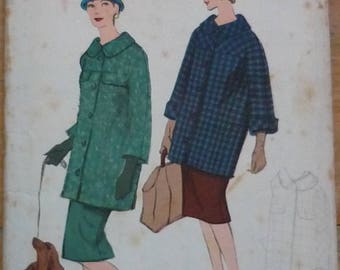 Vintage Sewing Pattern. Vogue Special design. Vogue S-4921 . Coat and skirt pattern. bust 34"