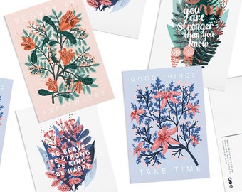 Pack of 8 Papio Press Motivational Postcards