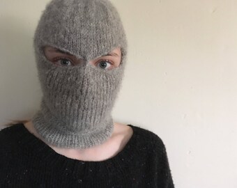 Hand Knit Mohair Balaclava | Ski Mask | Superhero Mask