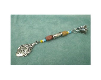 Metal with Buddha Dreadlock Dangle Hair Beads x 1 bead