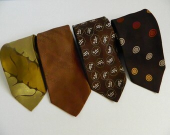 Set of 4 Wide Vintage Ties Peter Morelle of London Marquis by Forsyth Couture 72 Abbey Arthur Frederick