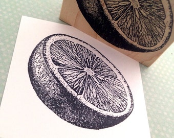 Sliced Citrus Fruit Orange, Grapefruit, Lemon Rubber Stamp 5940