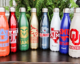 Double Sided Custom S'well Bottles Part 1 - College, Sports, Sorority, Bridesmaid, Birthday, Christmas, Workout Swell Bottle