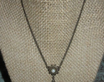 AMETHYST ANTIQUE Pendant Necklace Sterling Beautiful