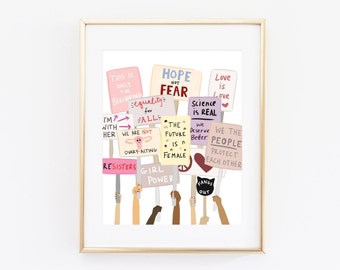 Women's March Art Print