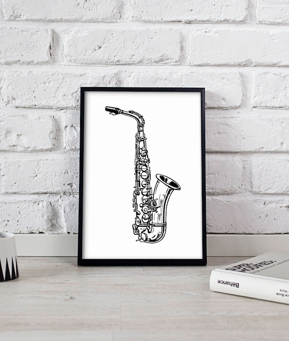 Saxophone Sax Music poster Saxophone Sax Music wall art