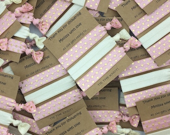 Wedding Shower Favor, Bridal Shower Favor, Hair Tie Favor, Elastic Hair Ties, Party Favor, Bridesmaid Gift, Creaseless Hair Ties