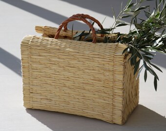 Reed Bag, portuguese basket, summer basket bag, market bag, Portugiesischer Korb, panier portugais, Markttasche, natural basket bag.