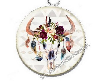 Ethnic Dreamcatcher av29 flowers resin pendant cabochon