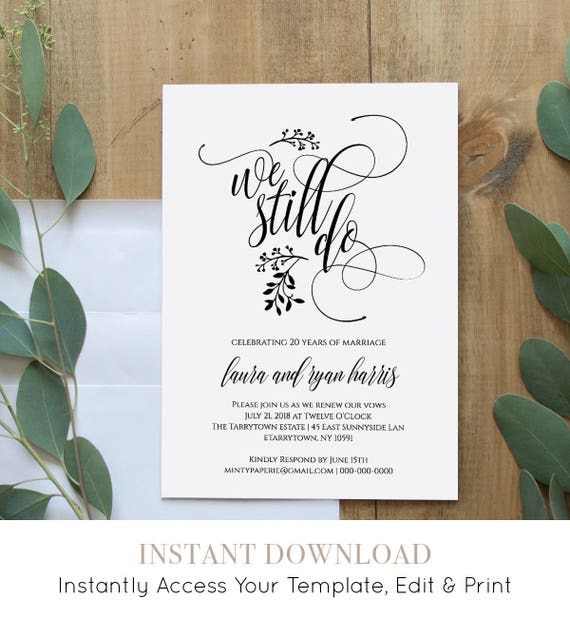 Free Printable Vow Renewal Invitations 10