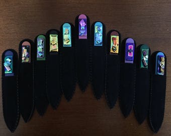 Czech glass nail file (3 1/2")