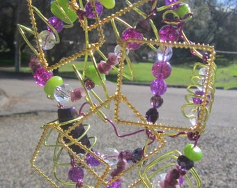 Outside The Box - Purple and Green - Sun Catcher- #106