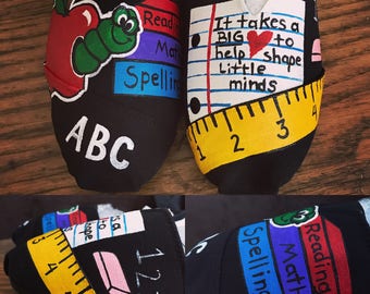 Custom TEACHER handpainted shoes, Teacher Appreciation, Teacher life