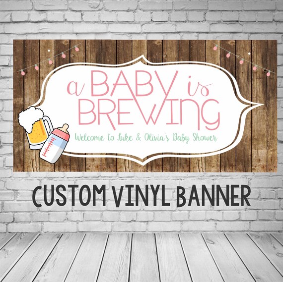 A Baby is Brewing Banner Beer Baby Shower Decor Beer Baby