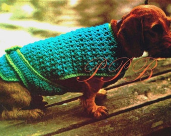 Crochet Dog Coat --- Dog Pattern --- PDF Crochet Pattern --- Great Market or Fair Item --- Digital Download