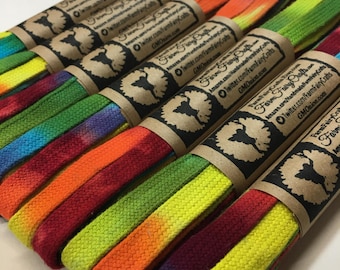 Rainbow Tie Dye Shoe Laces 63"