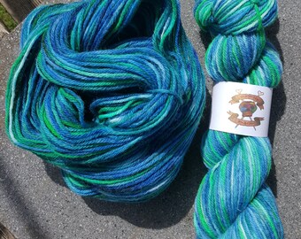 100% Highland Wool Worsted Weight Seahawks