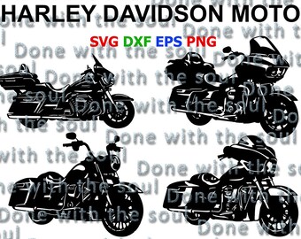 Harley Davidson Moto - Harley Davidson svg - Motorcycle cut - Road king - Road glide - Electra Glide - Motorcycle digital - Motorcycle svg
