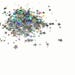 Holographic Silver Four Point Stars Shape Glitter, 2mm, 4mm and 5mm mix, Solvent Resistant Glitter