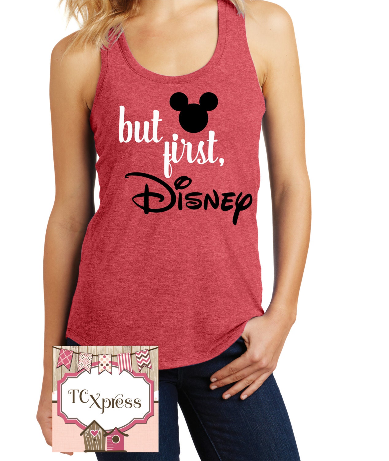 but first Disney Ladies Tank Top Disney tank Disney racer