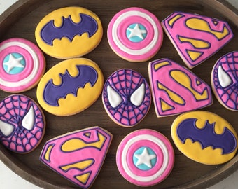 Girl Superhero Cookies (1 dozen)