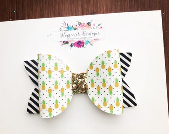 Pineapple delight Printed 3.5" Hair Bow Headband