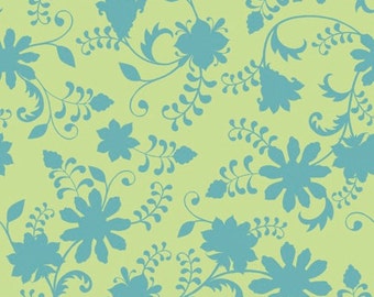 Quilting Treasures - Lydia by Nicole Tamarin Dk Celadon Floral Vine 24630 H - Quilt, Quilting, Clothing, Crafts