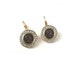 Vintage Ancient Greek Inspired Alexander the Great Rhinestone Coin Lever back earrings