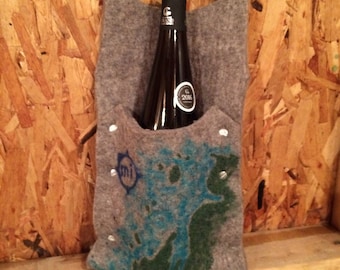 Industrial Felt Northern Michigan Single Wine Bottle Carrier