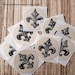 Fleur de Lis Envelope Sticker Seal 1.5" circle vintage French Stationary Wedding stickers