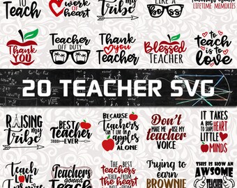 Teacher SVG Bundle - Teaching SVG - teacherlife SVG - Teacher clip art - Teacher shirt prints - Awsome teacher svg - Best teacher svg